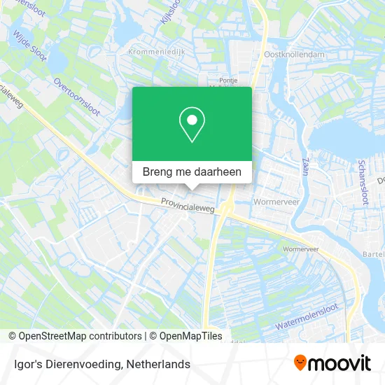 Igor's Dierenvoeding kaart