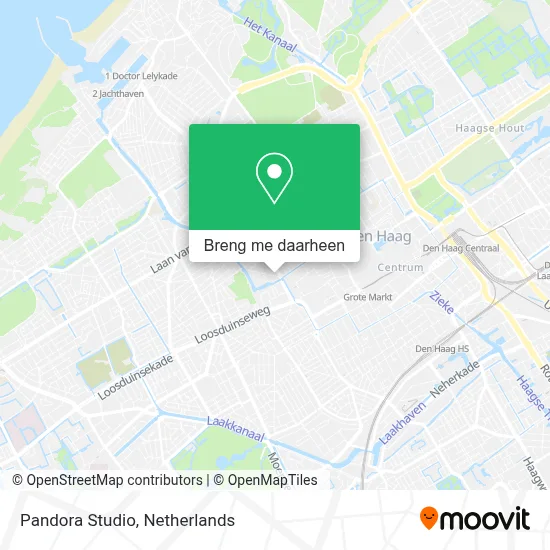 Pandora Studio kaart