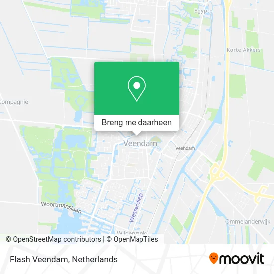 Flash Veendam kaart