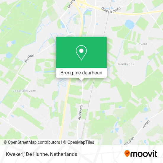 Kwekerij De Hunne kaart