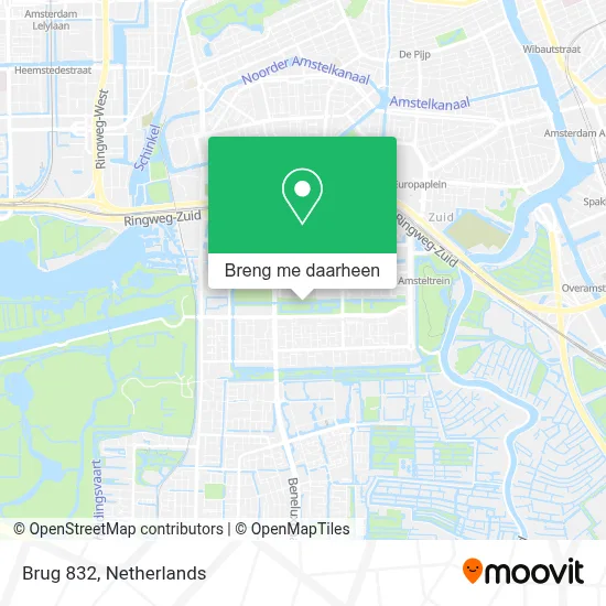 Brug 832 kaart