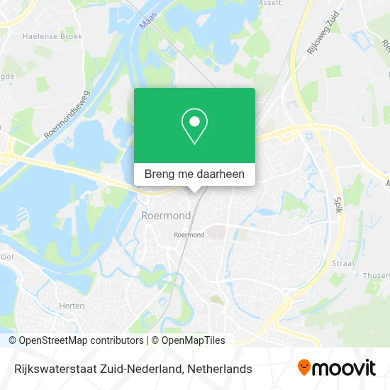 Rijkswaterstaat Zuid-Nederland kaart