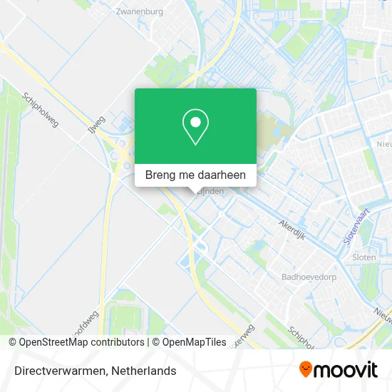 Directverwarmen kaart