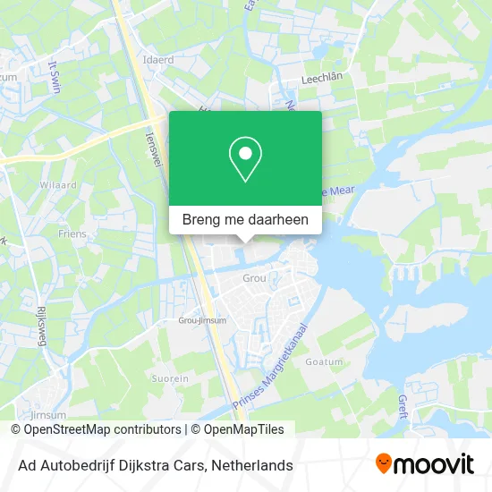 Ad Autobedrijf Dijkstra Cars kaart