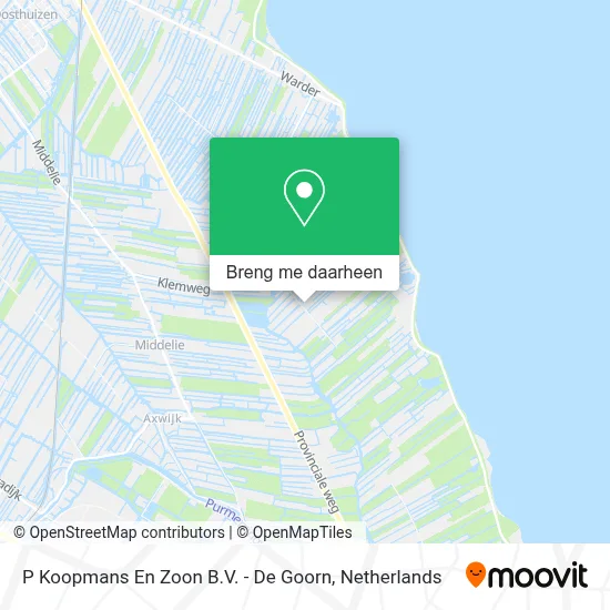 P Koopmans En Zoon B.V. - De Goorn kaart
