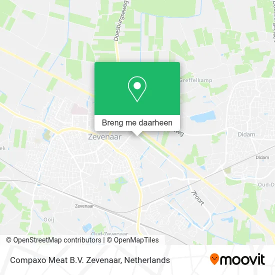 Compaxo Meat B.V. Zevenaar kaart