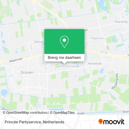 Princée Partyservice kaart