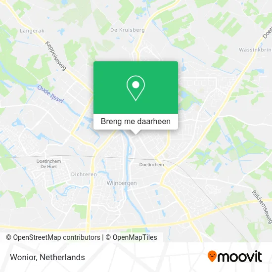 Wonior kaart
