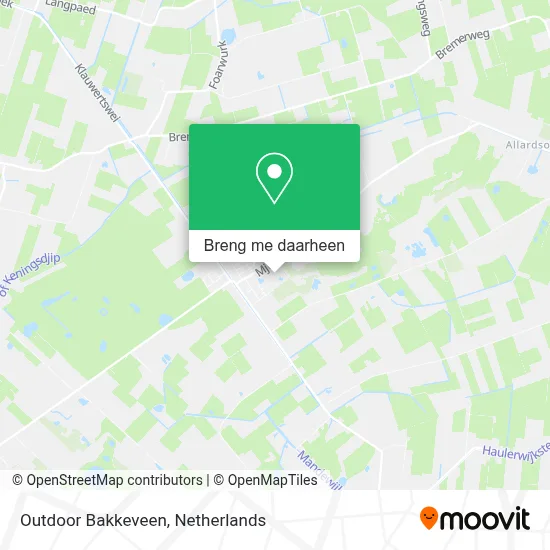 Outdoor Bakkeveen kaart