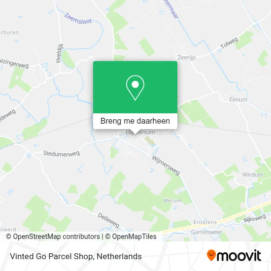 Vinted Go Parcel Shop kaart