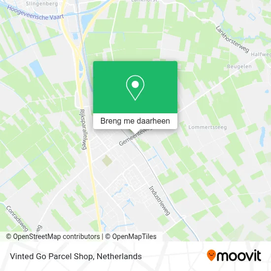 Vinted Go Parcel Shop kaart