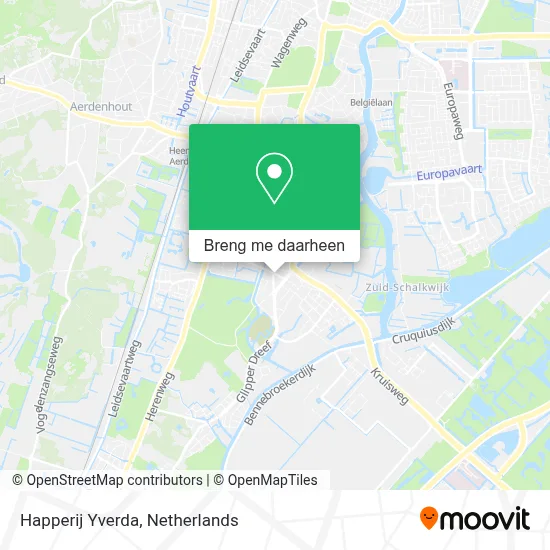 Happerij Yverda kaart