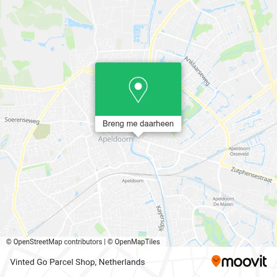 Vinted Go Parcel Shop kaart