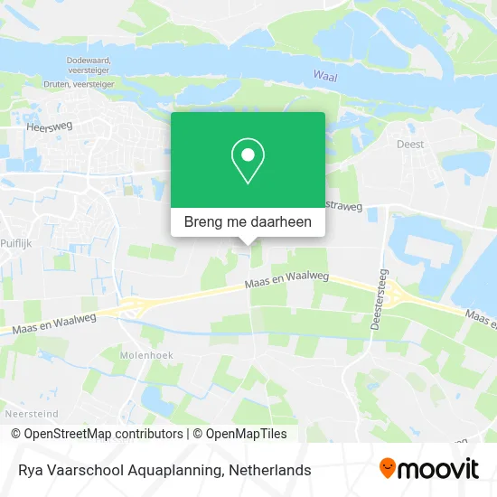 Rya Vaarschool Aquaplanning kaart