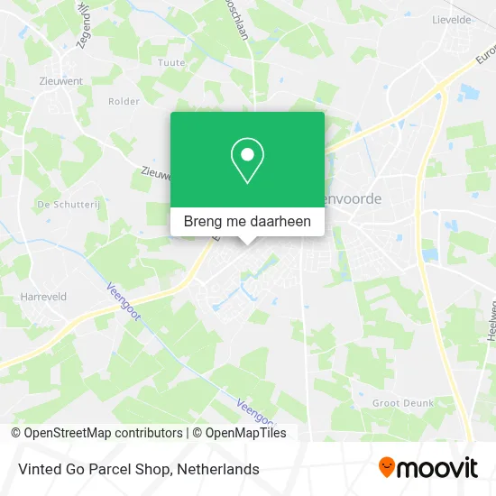 Vinted Go Parcel Shop kaart