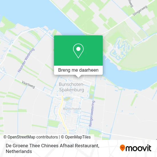 De Groene Thee Chinees Afhaal Restaurant kaart