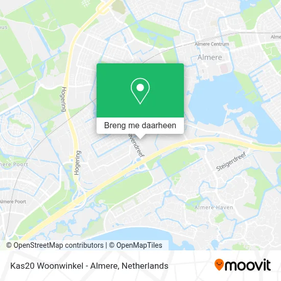 Kas20 Woonwinkel - Almere kaart