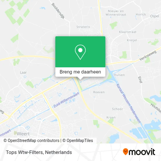 Tops Wtw-Filters kaart
