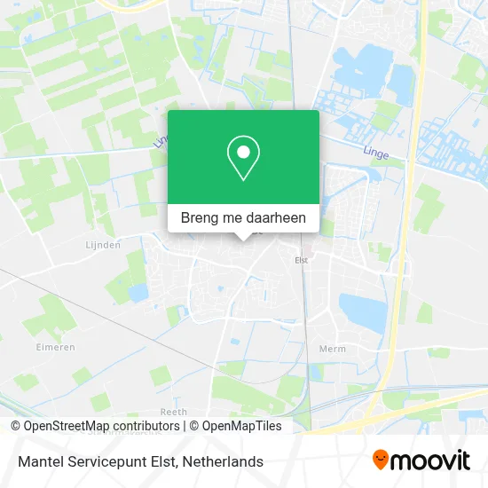 Mantel Servicepunt Elst kaart