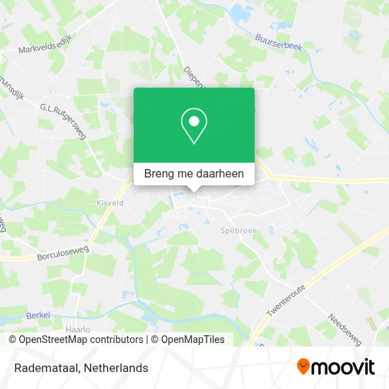 Rademataal kaart