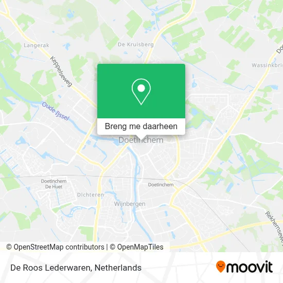 De Roos Lederwaren kaart