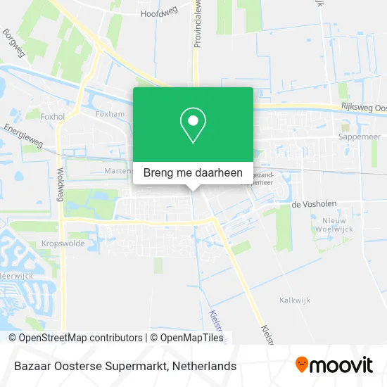 Bazaar Oosterse Supermarkt kaart