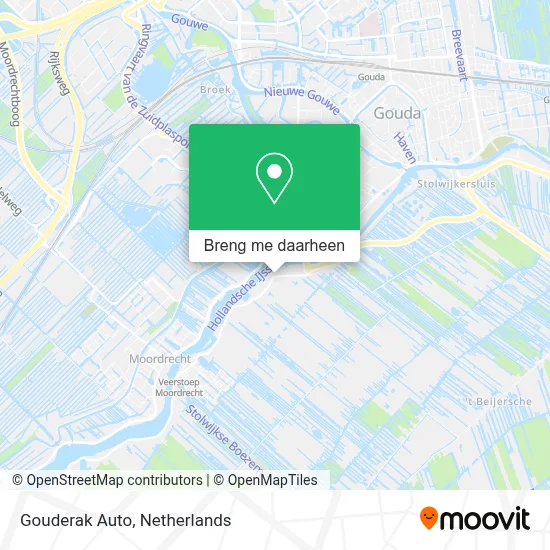Gouderak Auto kaart