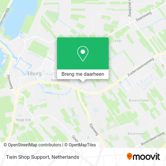 Twin Shop Support kaart