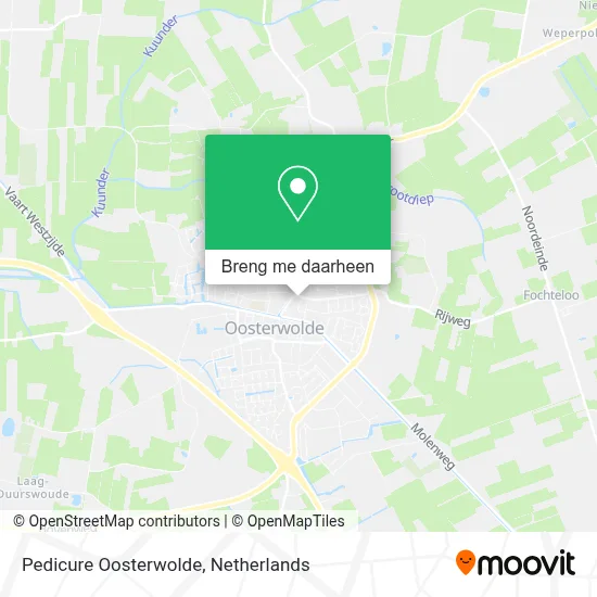 Pedicure Oosterwolde kaart