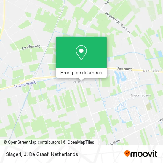 Slagerij J. De Graaf kaart
