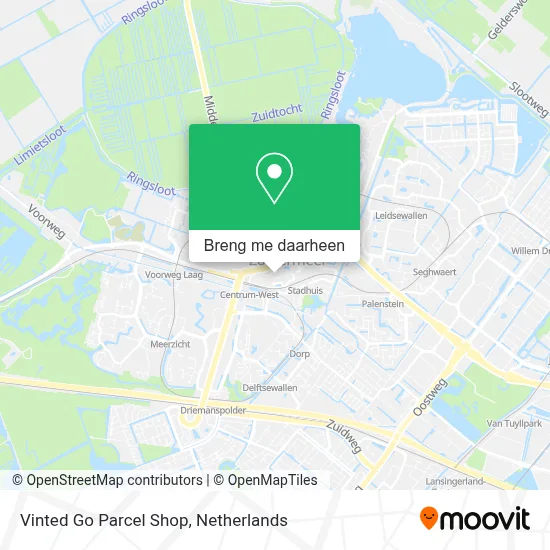 Vinted Go Parcel Shop kaart