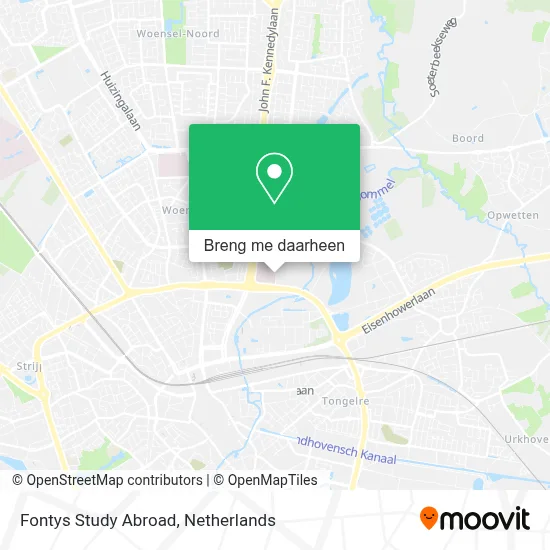 Fontys Study Abroad kaart