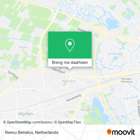Reevu Benelux kaart