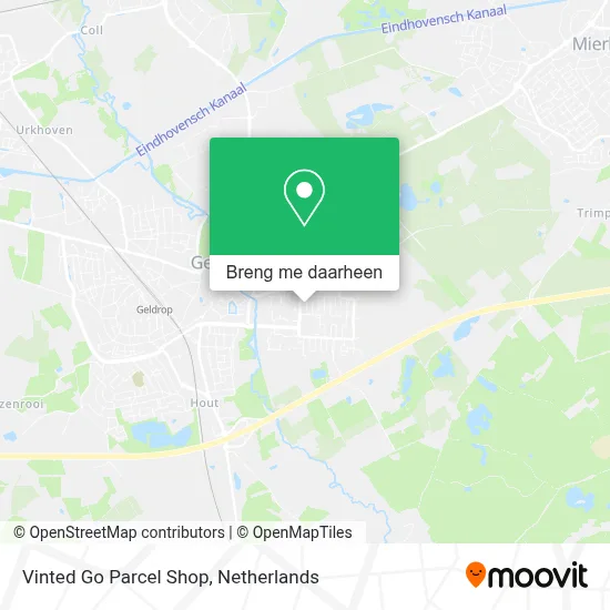 Vinted Go Parcel Shop kaart