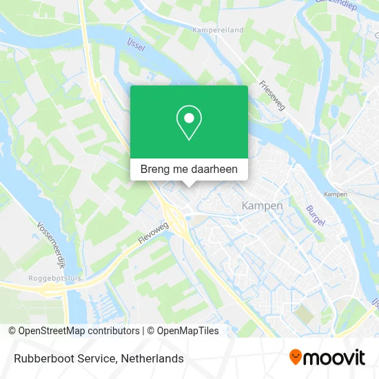 Rubberboot Service kaart