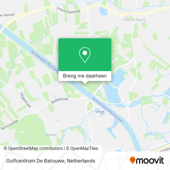 Golfcentrum De Batouwe kaart
