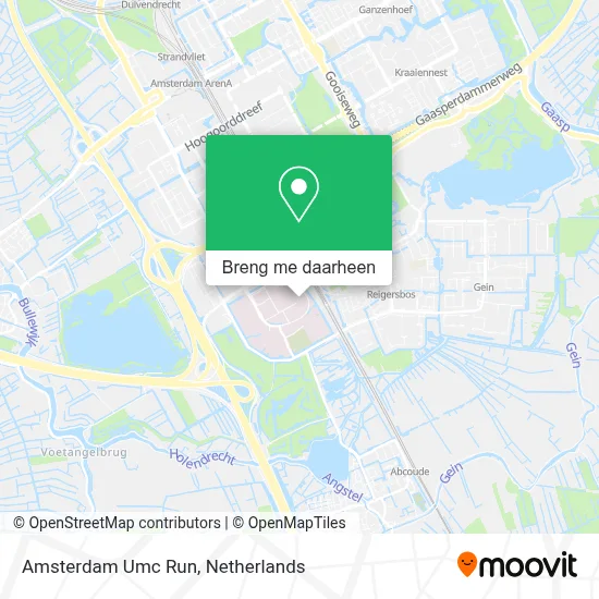 Amsterdam Umc Run kaart
