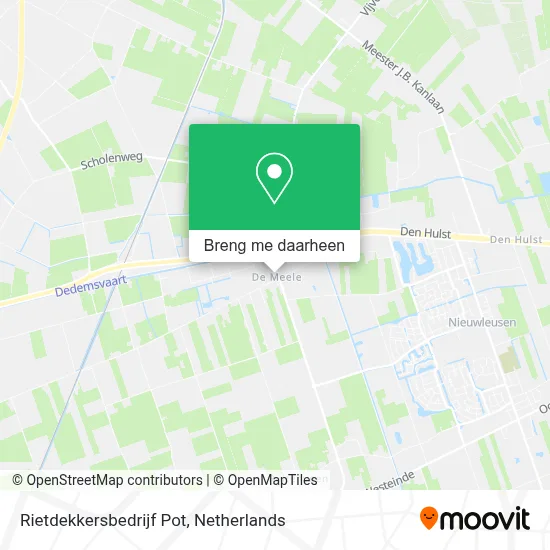 Rietdekkersbedrijf Pot kaart