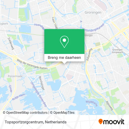Topsportzorgcentrum kaart