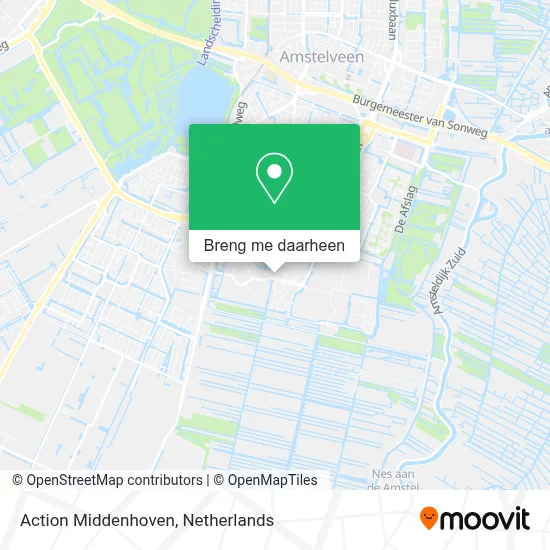Action Middenhoven kaart