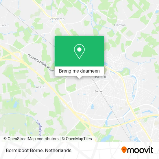 Borrelboot Borne kaart
