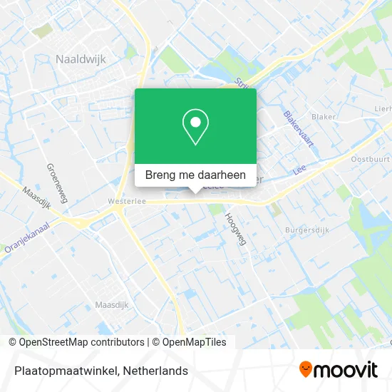 Plaatopmaatwinkel kaart