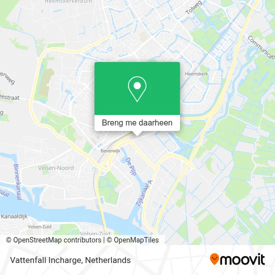 Vattenfall Incharge kaart