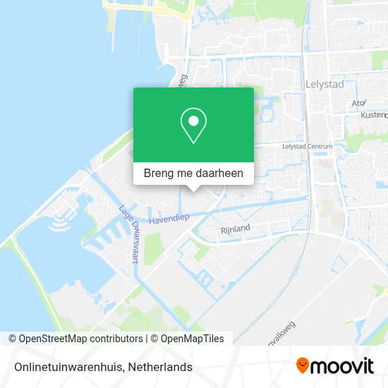 Onlinetuinwarenhuis kaart