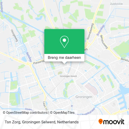 Tsn Zorg, Groningen Selwerd kaart