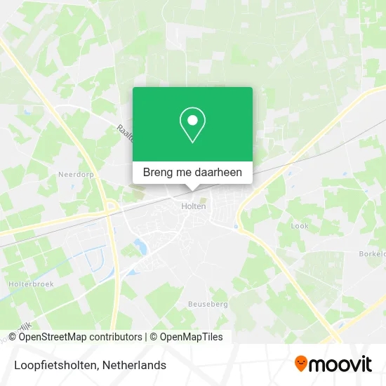 Loopfietsholten kaart