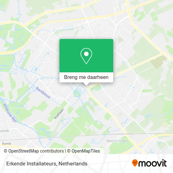 Erkende Installateurs kaart