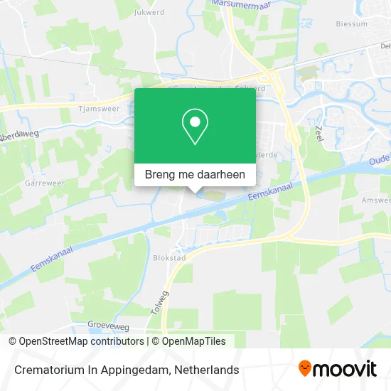 Crematorium In Appingedam kaart