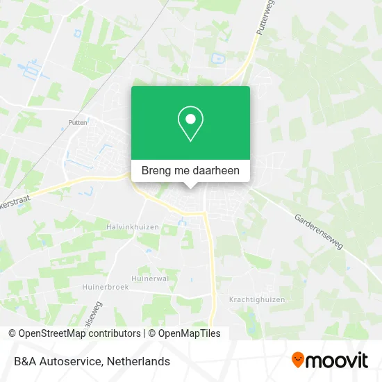 B&A Autoservice kaart