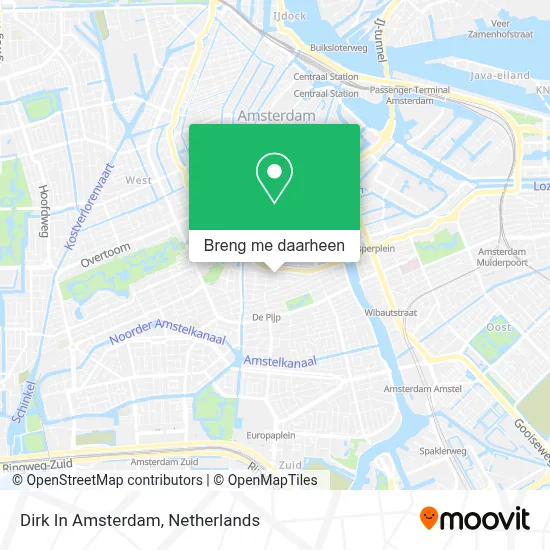 Dirk In Amsterdam kaart
